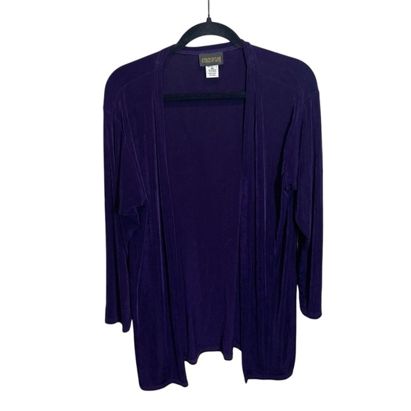 A touch of class royal purple acetate slinky cardigan women’s small/medium - Picture 1 of 8